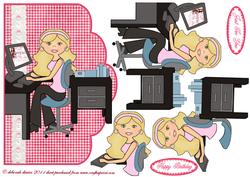Working Girl Quick Card