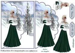 Winter Lady in Green