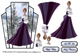 Winter Lady in Purple