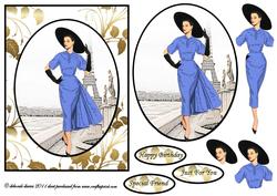 Blue Lady in Paris