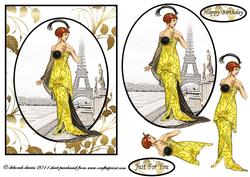 Golden Lady in Paris