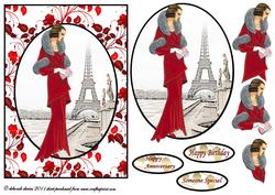 Red Lady in Paris