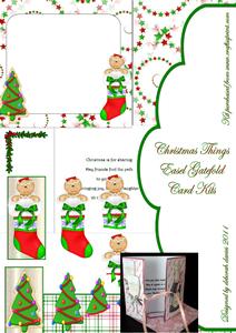 Christmas Things Easel Twist Gatefold Card Kit
