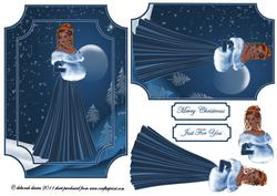 Christmas Blue Lady