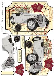 White Vintage Car
