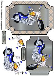 Blue Mad Motorbike
