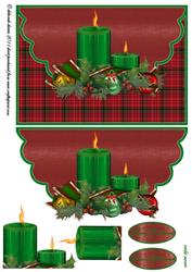 Green Christmas Candles