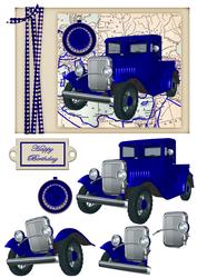 Blue Vintage Truck