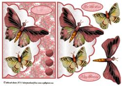 Pink Lucky Butterflies