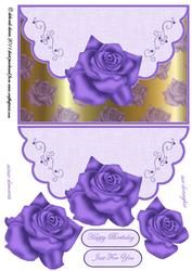 Lilac Rosebud Envelope Card