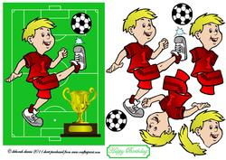 Red Footy Mad Boy