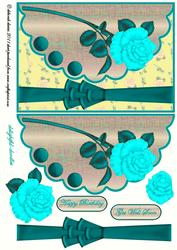 Aqua Single Rose
