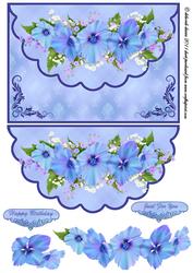 Pretty Blue Flower Envelope Card