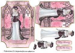 Vintage Lady on Pink