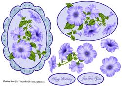 Blue Petunia Oval