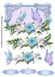 Floral Butterfly Duo