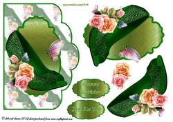 Emerald Floral Shoe