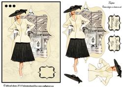 Cream Vintage Lady Cardfront