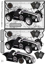 Monochrome Effect Vintage Car