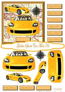 Golden Sports Car Mini Kit