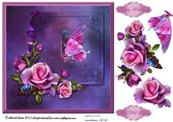 Roses on Violet
