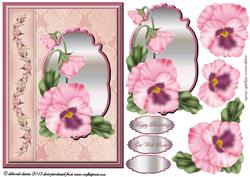 Framed Pink Pansy