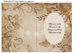 Mocha Floral Butterfly