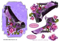 Mauve Floral Shoe