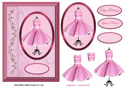 Pink and White Polka Dot Dress