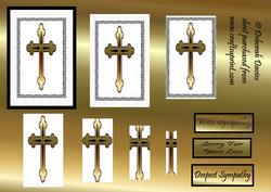 Gold Sympathy Cross