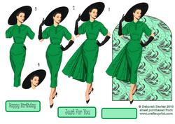 Elegant Lady in Green
