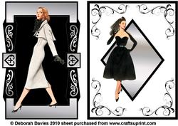 2 A5 Vintage Ladies Toppers