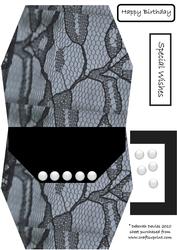Black Lacy Handbag Card