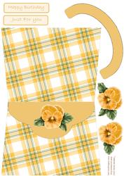 Yellow Pansy Handbag Card