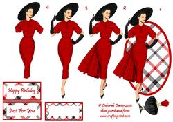 Elegant Lady in Red