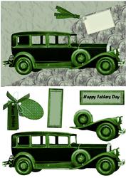 Vintage Green Motor Car