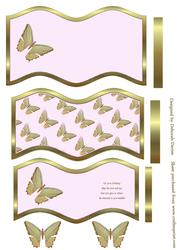 Lemon & Gold Butterfly Booksheet Card