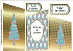 Modern Christmas Tree Aqua