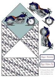 Blue Dads Bike Diamond Top Card