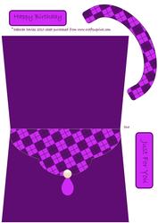 Purple Pattern Bag Card