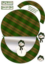 Green Plaid Christmas Diamond Top