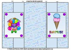 Clown Double Foldback Card