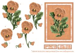 Peach Pansy Decoupage