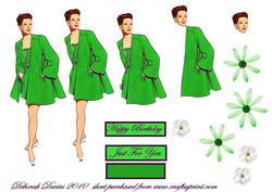 Lady of Fashion in Green