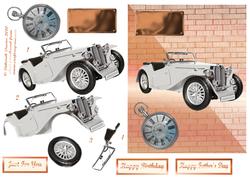 White Vintage Motor Car