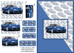 Blue Sports Car