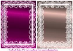 Coffee & Cerise Framed Toppers
