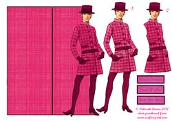 60s Chic in Plum Shaped Card