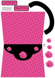 Pink Rose Handbag Card
