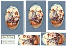 Vintage Boating Scene